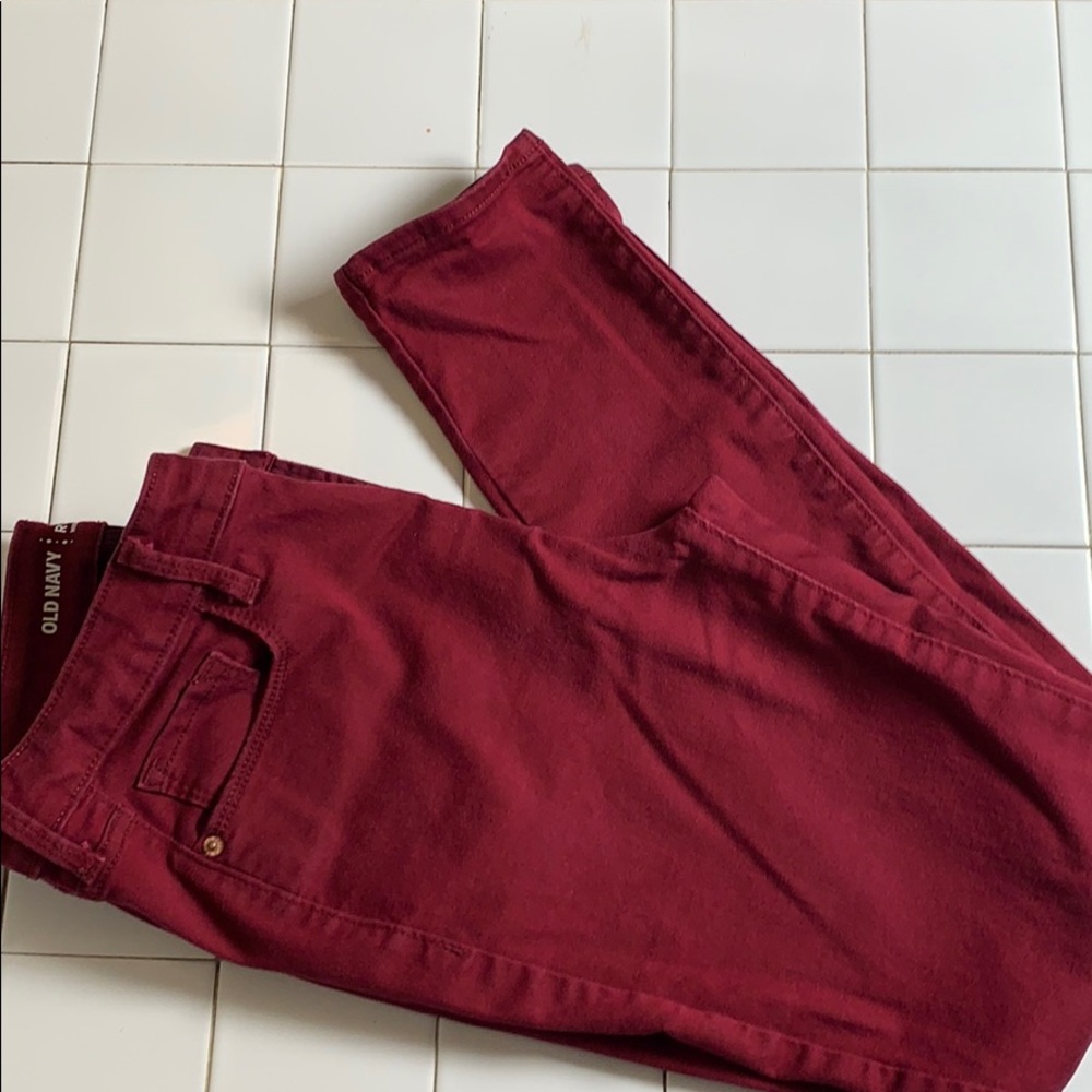 Red Old Navy Rockstar pants